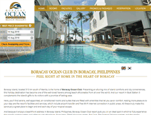 Tablet Screenshot of oceanclubboracay.com